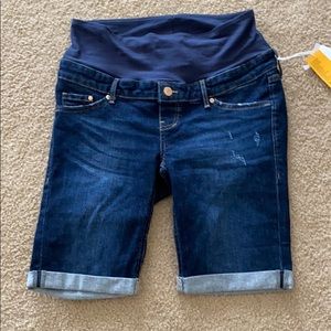 Denim maternity shirts